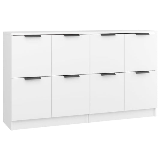 Skænke 2 stk Hvidt 60x30x70 cm træmateriale
