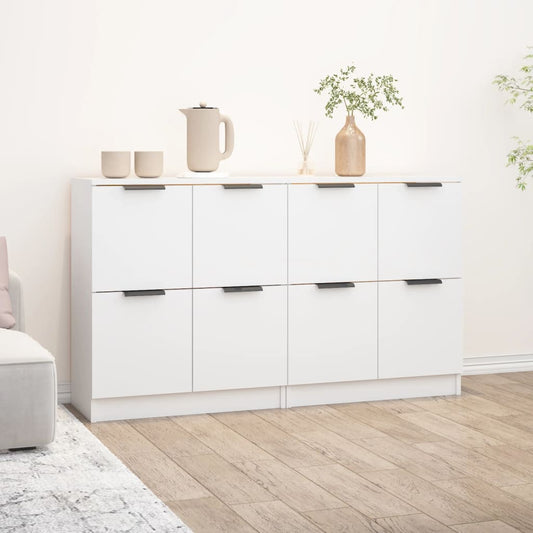 Skænke 2 stk Hvidt 60x30x70 cm træmateriale