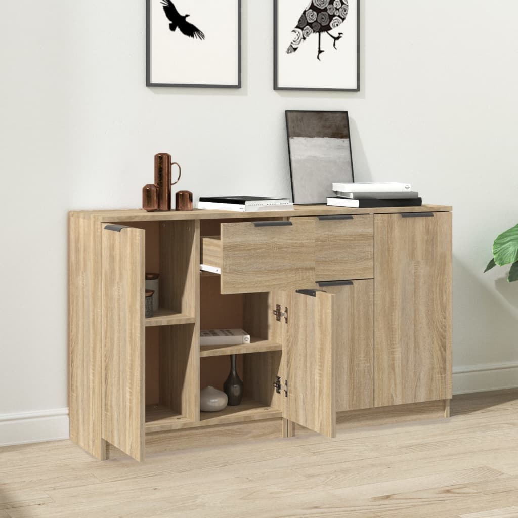 Sideboards 2 Stk. Sonoma-Eiche 60x30x70 cm Holzwerkstoff