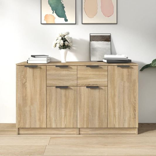 Sideboards 2 Stk. Sonoma-Eiche 60x30x70 cm Holzwerkstoff
