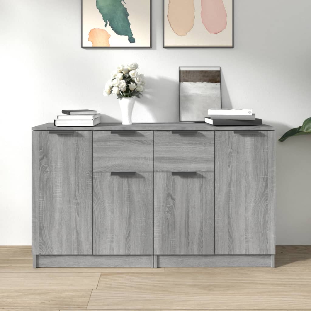 Sideboards 2 Stk. Grau Sonoma 60x30x70 cm Holzwerkstoff