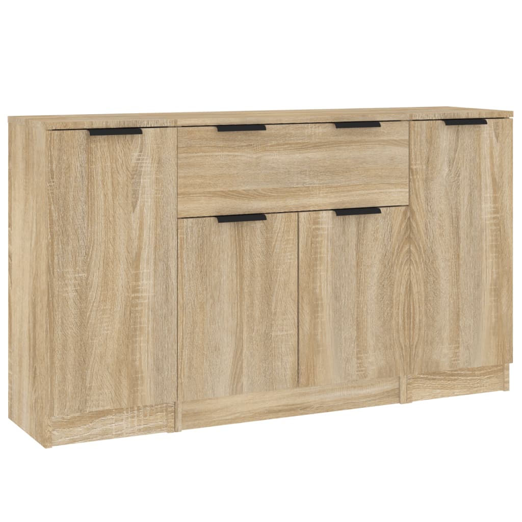 Sideboards 3 Stk. Sonoma-Eiche Holzwerkstoff