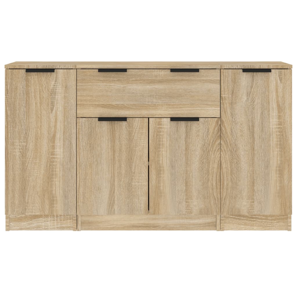 Sideboards 3 Stk. Sonoma-Eiche Holzwerkstoff