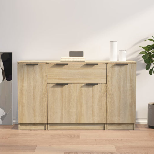 Sideboards 3 Stk. Sonoma-Eiche Holzwerkstoff