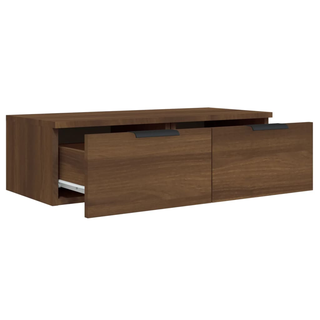 Wandschränke 2 Stk. Braun Eichen-Optik 68x30x20cm Holzwerkstoff