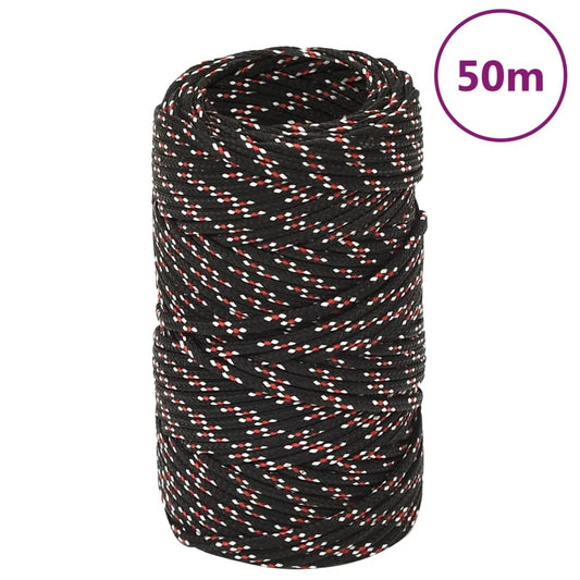 Bootsseil Schwarz 2 mm 50 m Polypropylen