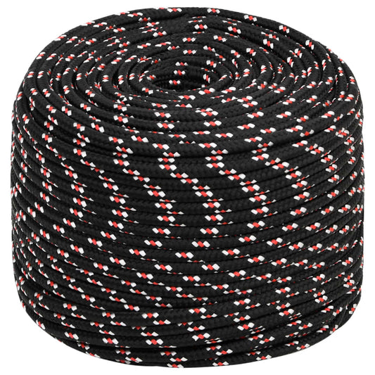 Bootsseil Schwarz 6 mm 25 m Polypropylen