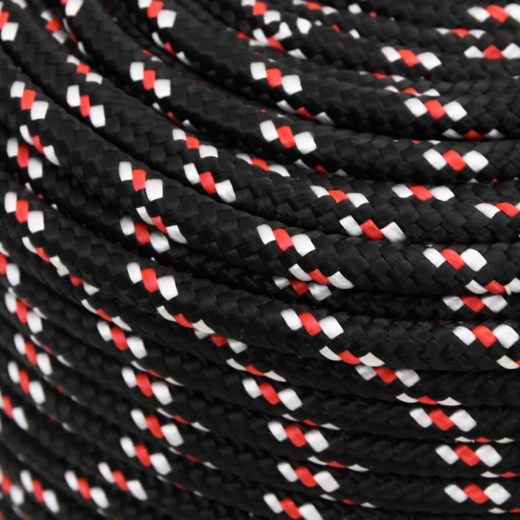Bootsseil Schwarz 6 mm 25 m Polypropylen