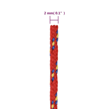Bootsseil Rot 2 mm 50 m Polypropylen