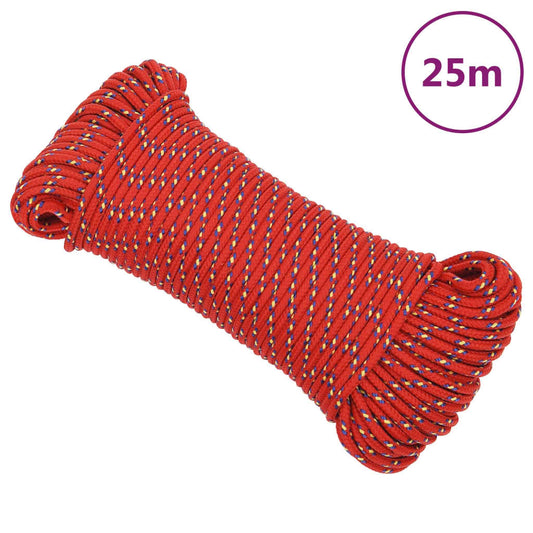 Bootsseil Rot 5 mm 25 m Polypropylen