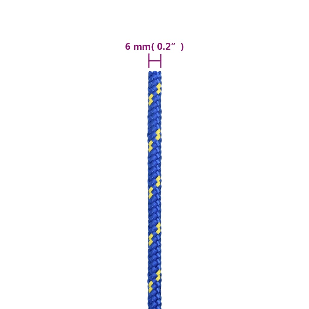 Bootsseil Blau 6 mm 25 m Polypropylen