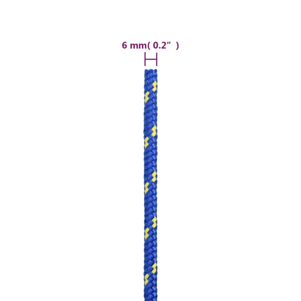 Bootsseil Blau 6 mm 50 m Polypropylen