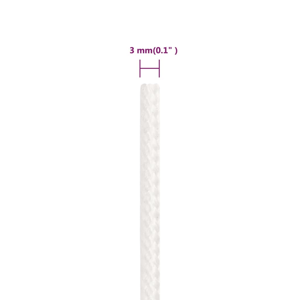 Bootsseil Weiß 3 mm 50 m Polypropylen