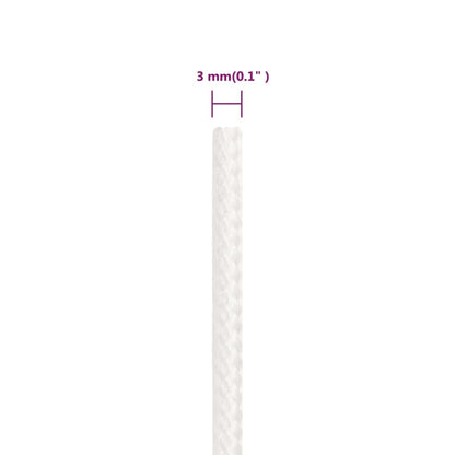 Bootsseil Weiß 3 mm 50 m Polypropylen