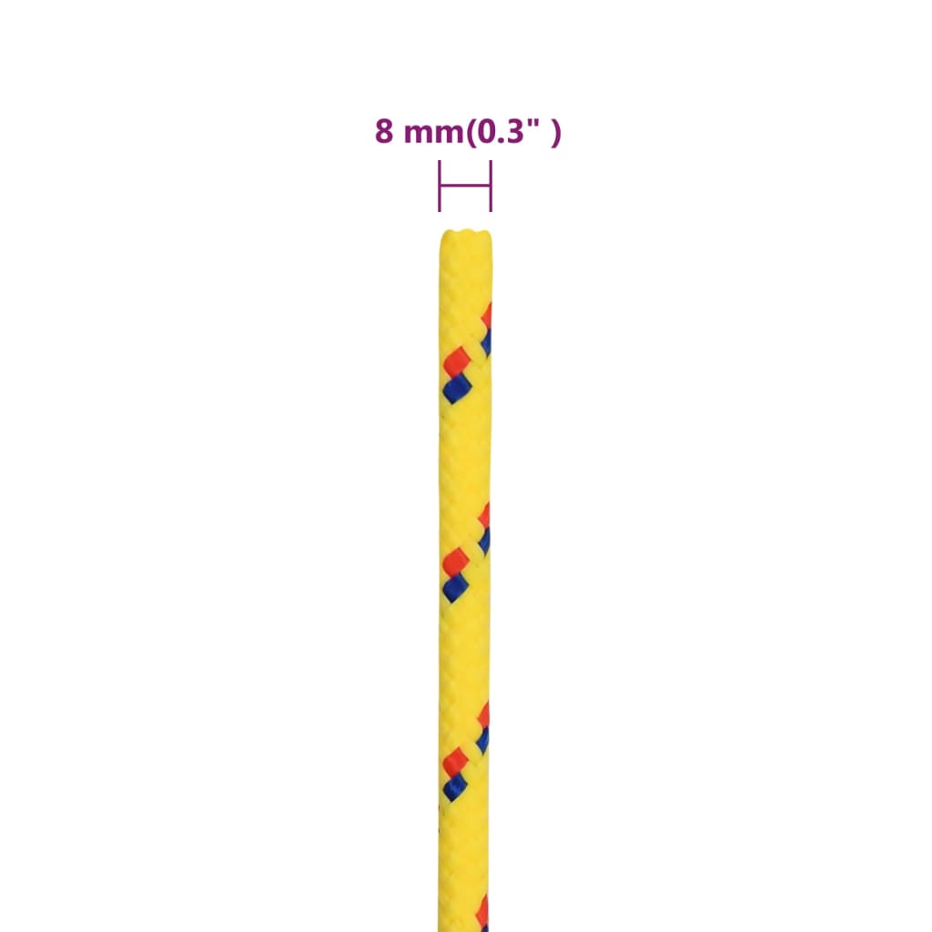 Bootsseil Gelb 8 mm 100 m Polypropylen