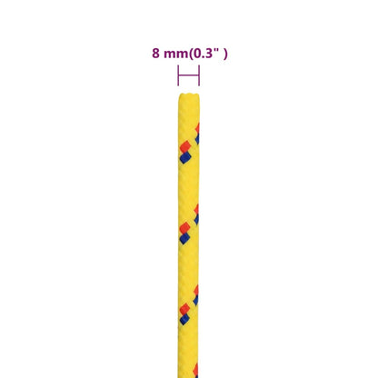 Bootsseil Gelb 8 mm 100 m Polypropylen