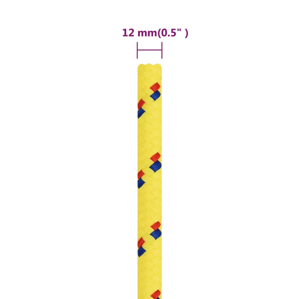Bootsseil Gelb 12 mm 25 m Polypropylen