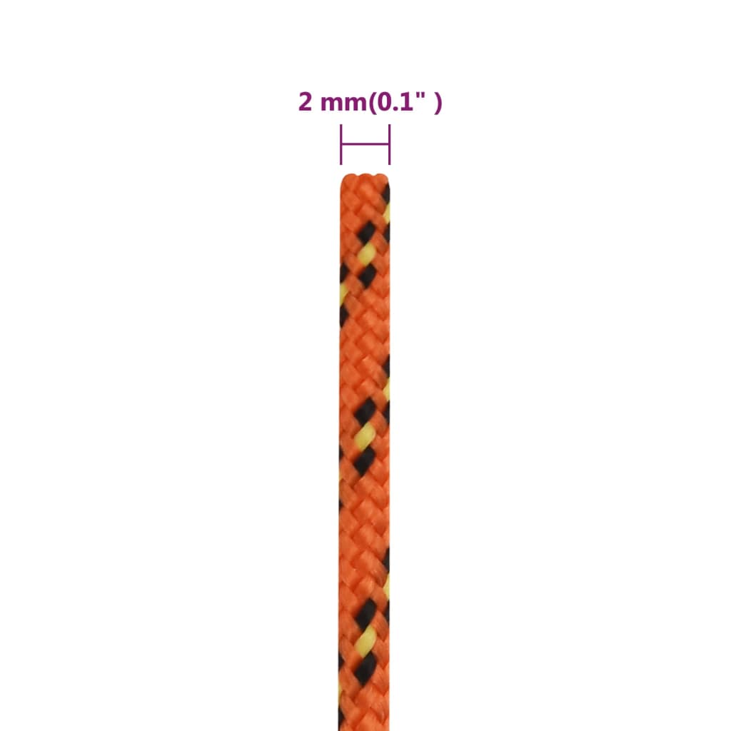 Bootsseil Orange 2 mm 100 m Polypropylen