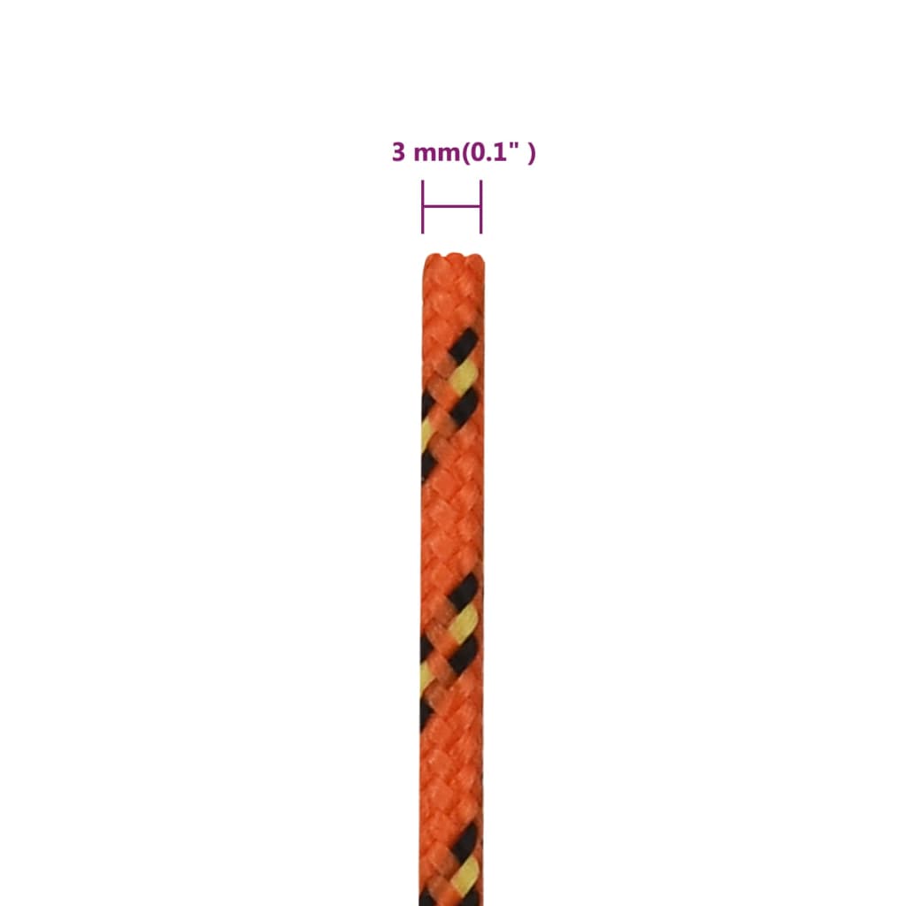 Bootsseil Orange 3 mm 100 m Polypropylen