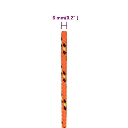 Bootsseil Orange 6 mm 250 m Polypropylen