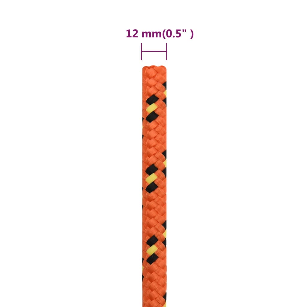 Bootsseil Orange 12 mm 250 m Polypropylen
