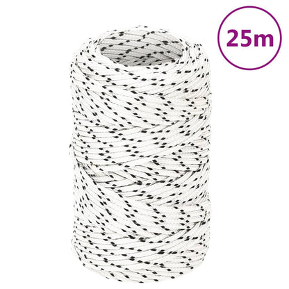 Bootsseil Geflochten Weiß 2 mmx25 m Polyester