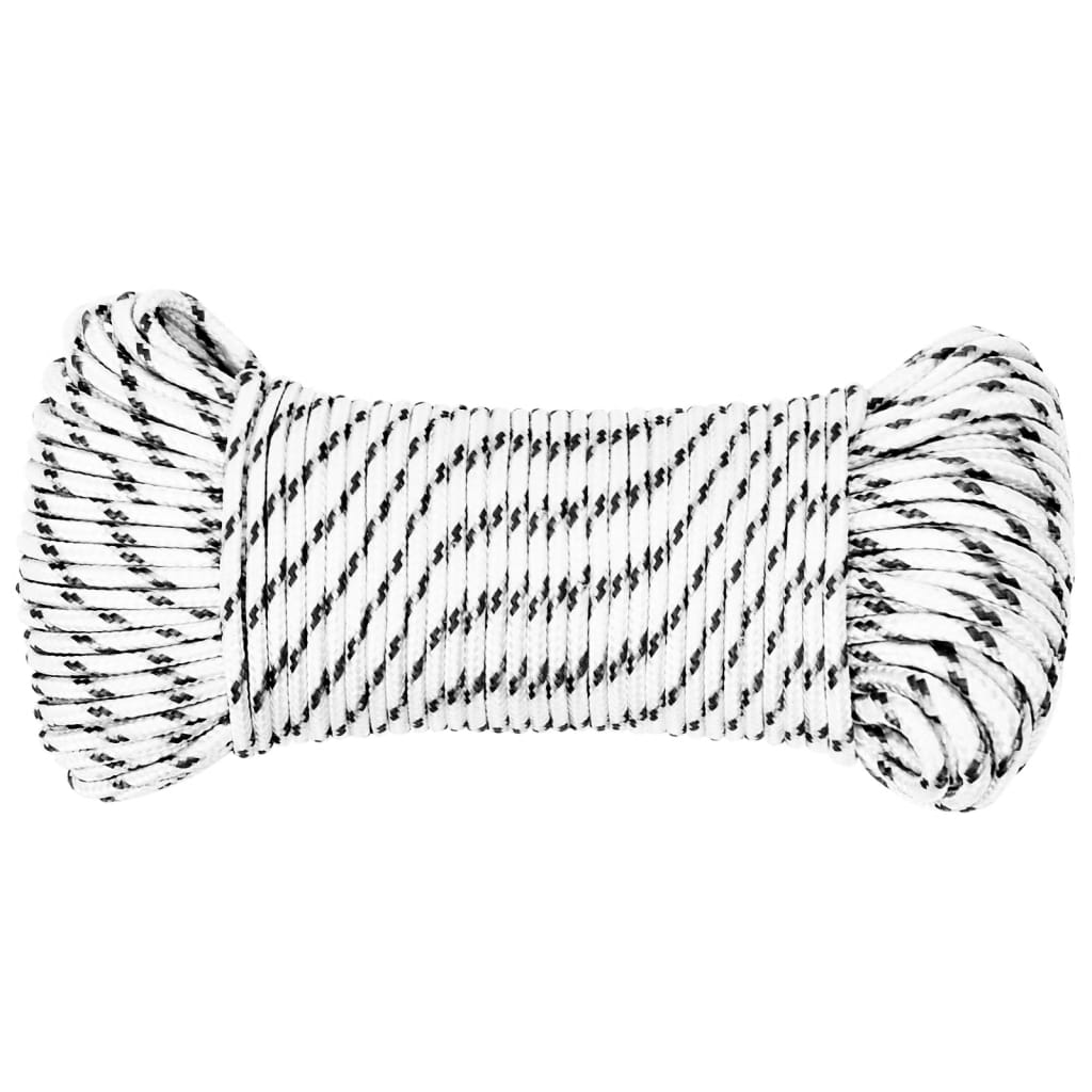 Bootsseil Geflochten Weiß 4 mmx25 m Polyester