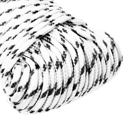 Bootsseil Geflochten Weiß 4 mmx25 m Polyester