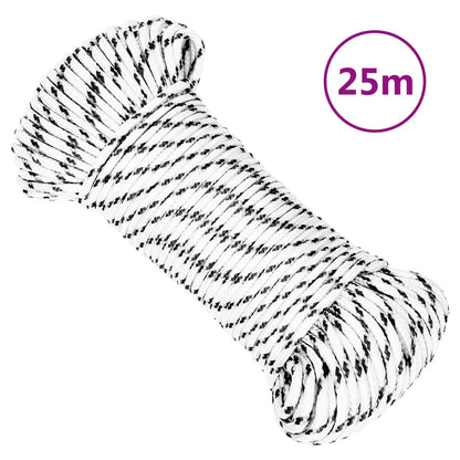 Bootsseil Geflochten Weiß 4 mmx25 m Polyester