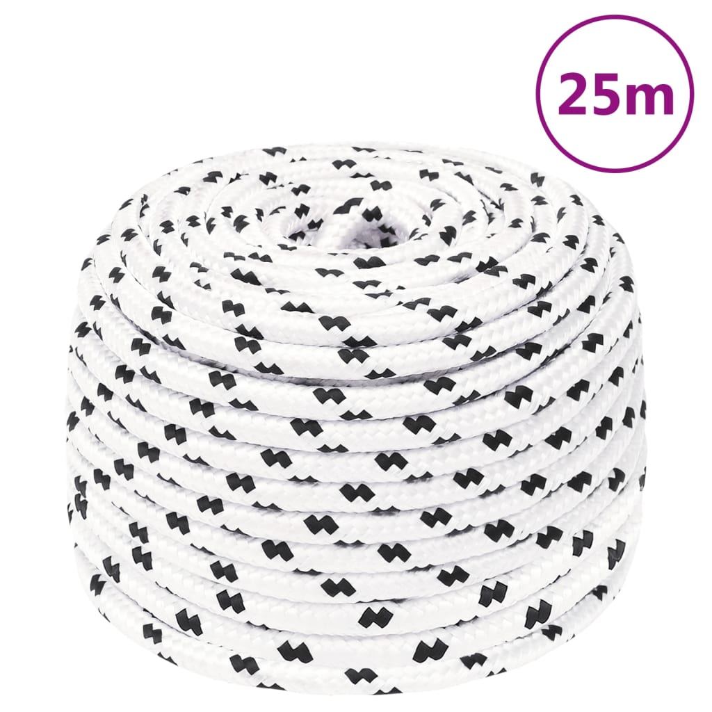 Bootsseil Geflochten Weiß 6 mmx25 m Polyester