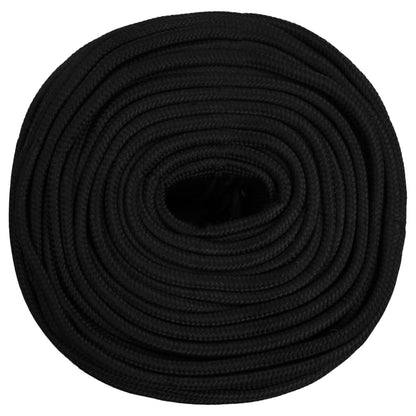 Arbeitsseil Schwarz 6 mm 25 m Polyester