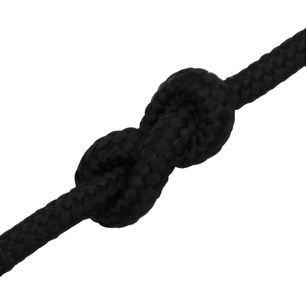 Arbeitsseil Schwarz 6 mm 25 m Polyester
