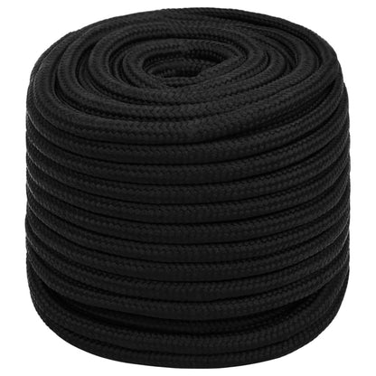 Arbejdsreb Sort 16 mm 100 m Polyester