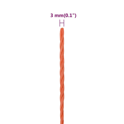 Arbeitsseil Orange 3 mm 25 m Polypropylen