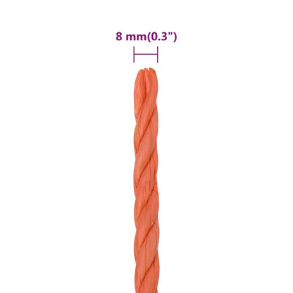 Arbeitsseil Orange 8 mm 25 m Polypropylen