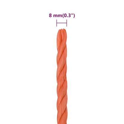 Arbeitsseil Orange 8 mm 100 m Polypropylen