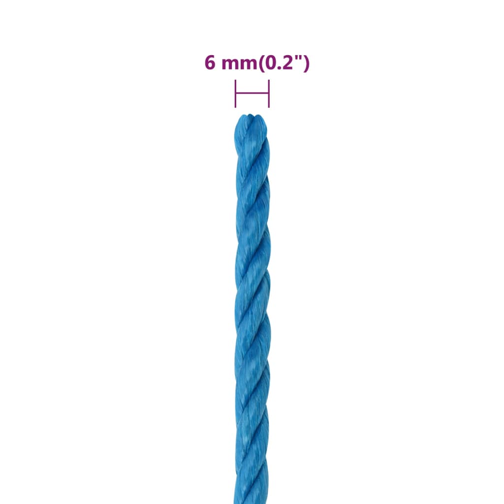 Arbeitsseil Blau 6 mm 50 m Polypropylen