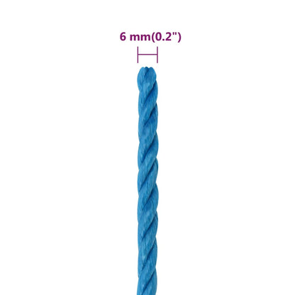 Arbeitsseil Blau 6 mm 50 m Polypropylen