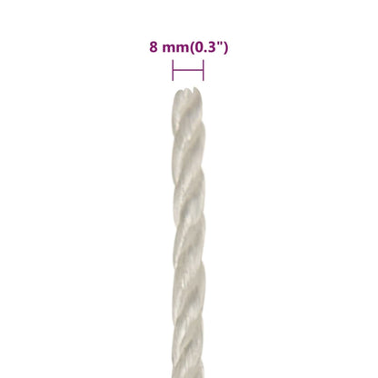Arbeitsseil Weiß 8 mm 500 m Polypropylen