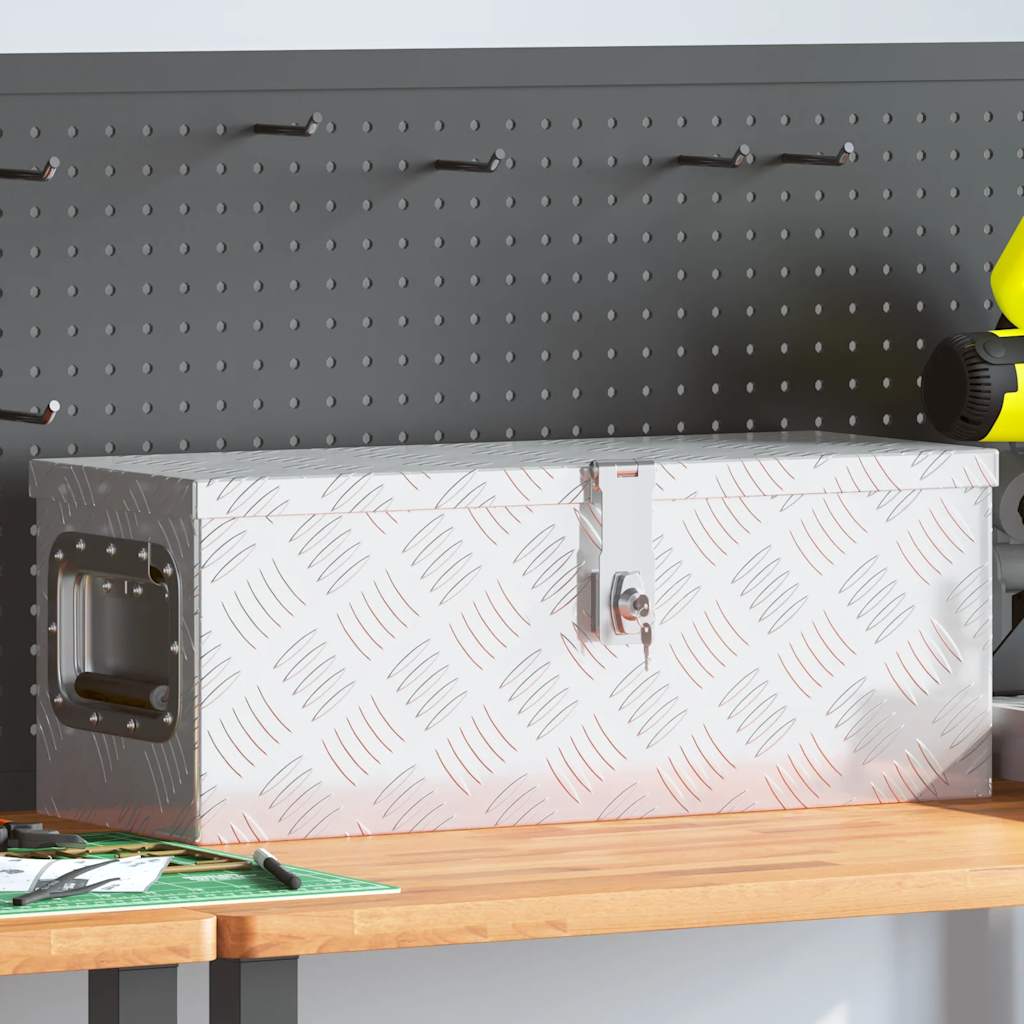 Aufbewahrungsbox Silbern 60x23,5x23 cm Aluminium