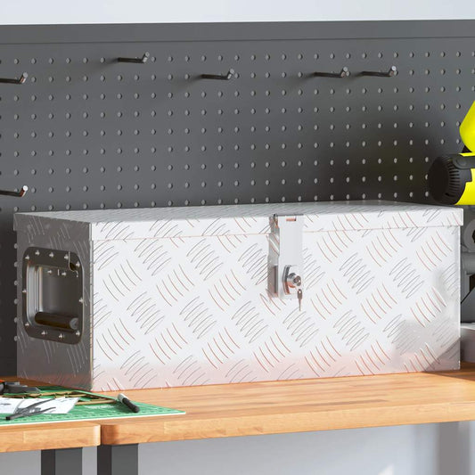 Aufbewahrungsbox Silbern 60x23,5x23 cm Aluminium