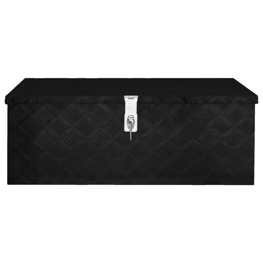 Aufbewahrungsbox Schwarz 80x39x30 cm Aluminium