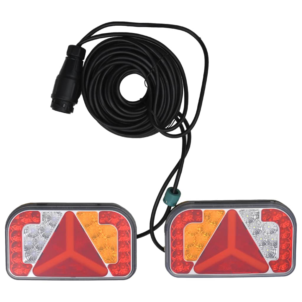 Anhängerleuchten 2 Stk. Rot 24x5x14,5 cm 12V LED-Leuchtmittel