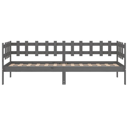Tagesbett Grau 80x200 cm Massivholz Kiefer