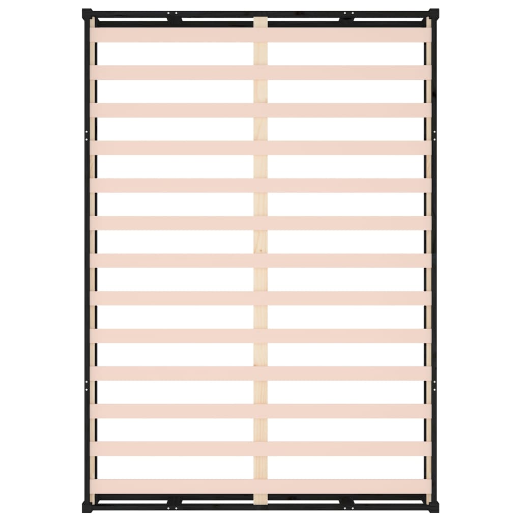 Massivholzbett Schwarz 140x200 cm