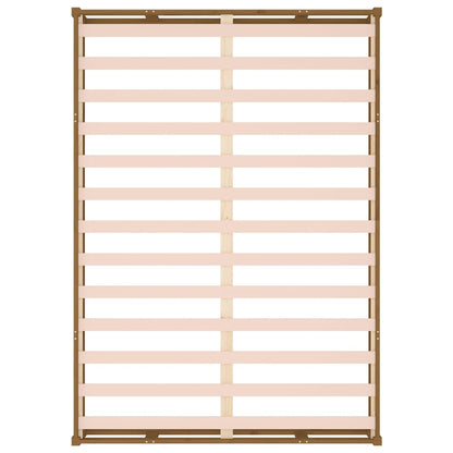 Massivholzbett Honigbraun 200x200 cm