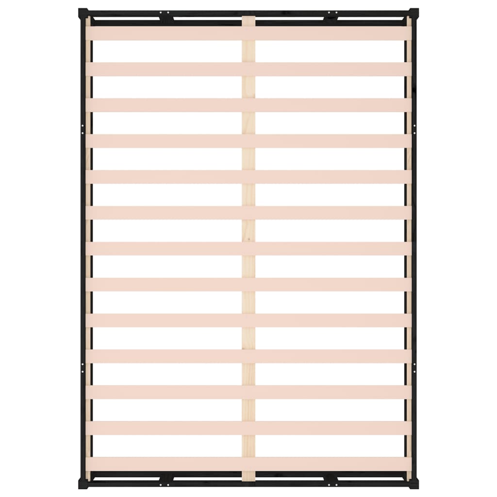 Solid Wood Seng Sort 200x200 cm