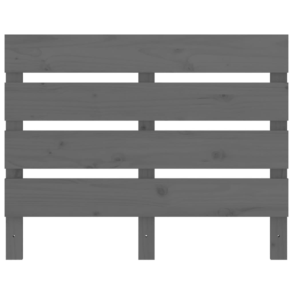 Kopfteil Grau 100x3x80 cm Massivholz Kiefer