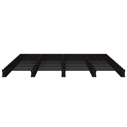 Palettenbett Schwarz 120x190 cm Massivholz Kiefer