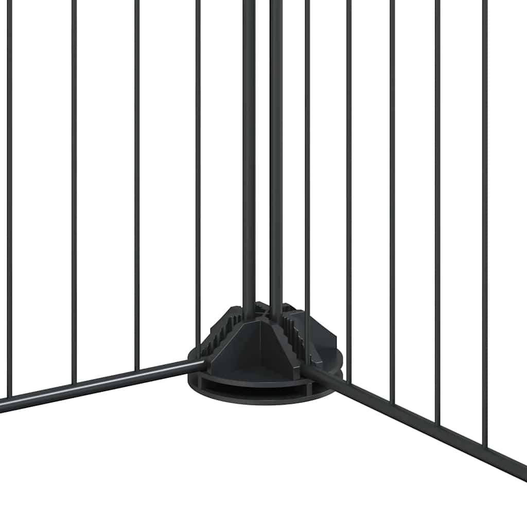 12-Panel-Haustierkäfig mit Tür Schwarz 35x35 cm Stahl